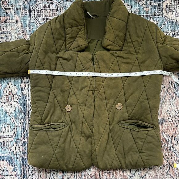 Free People Tawny Pillow Puffer Jacket Coat Washed Green Oversized Size Small - Picture 10 of 11